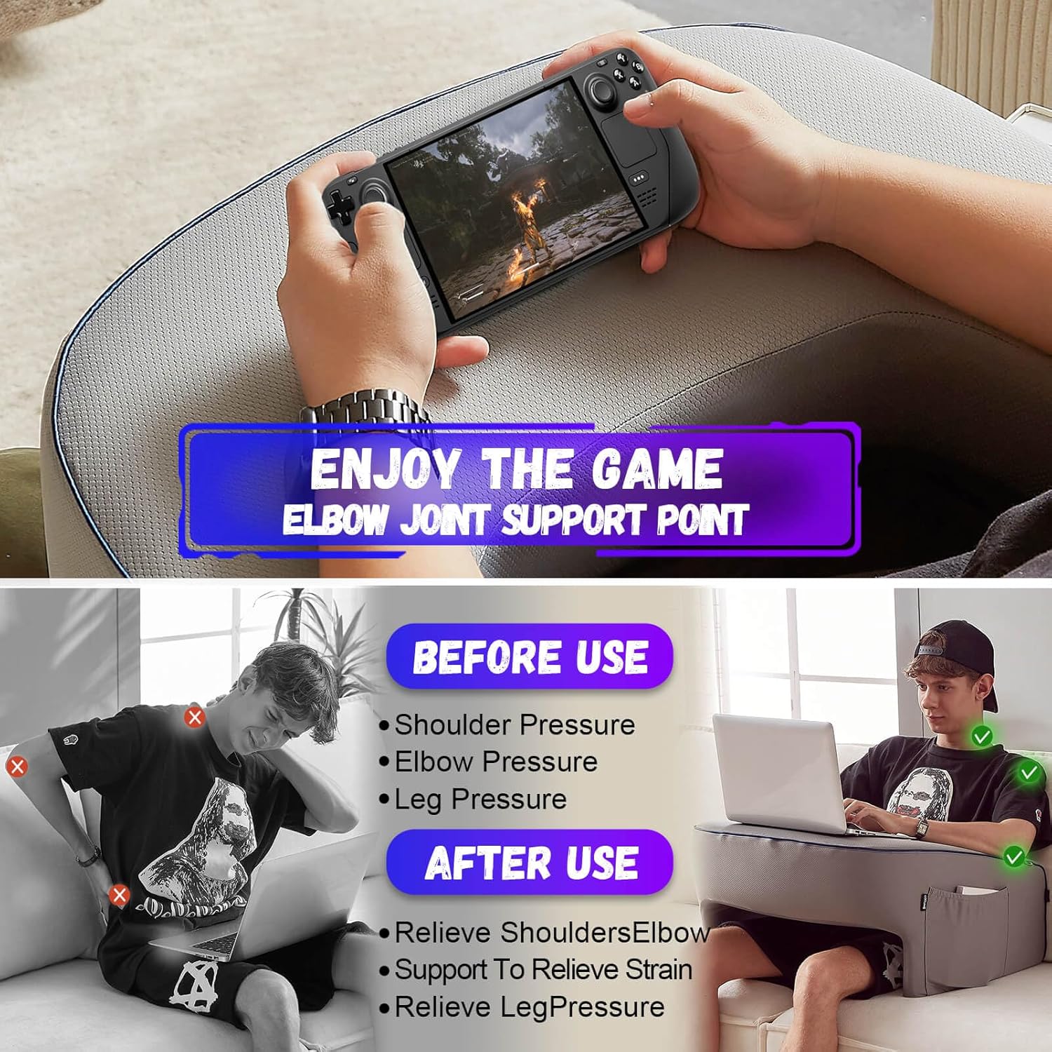 Cooloo8 Reading Pillow for Gaming and Comfort