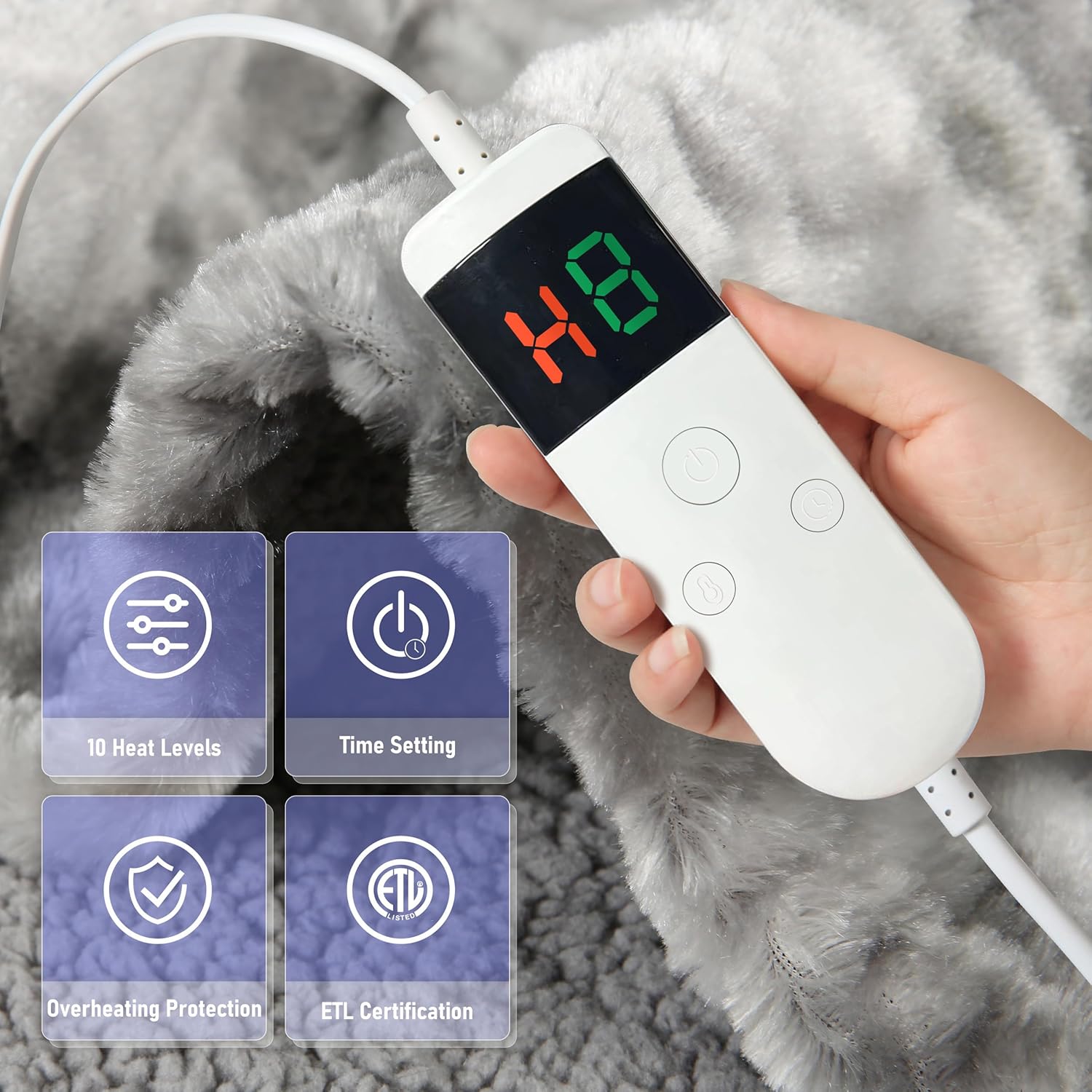 Cushious Electric Heated Blanket Throw 50x60