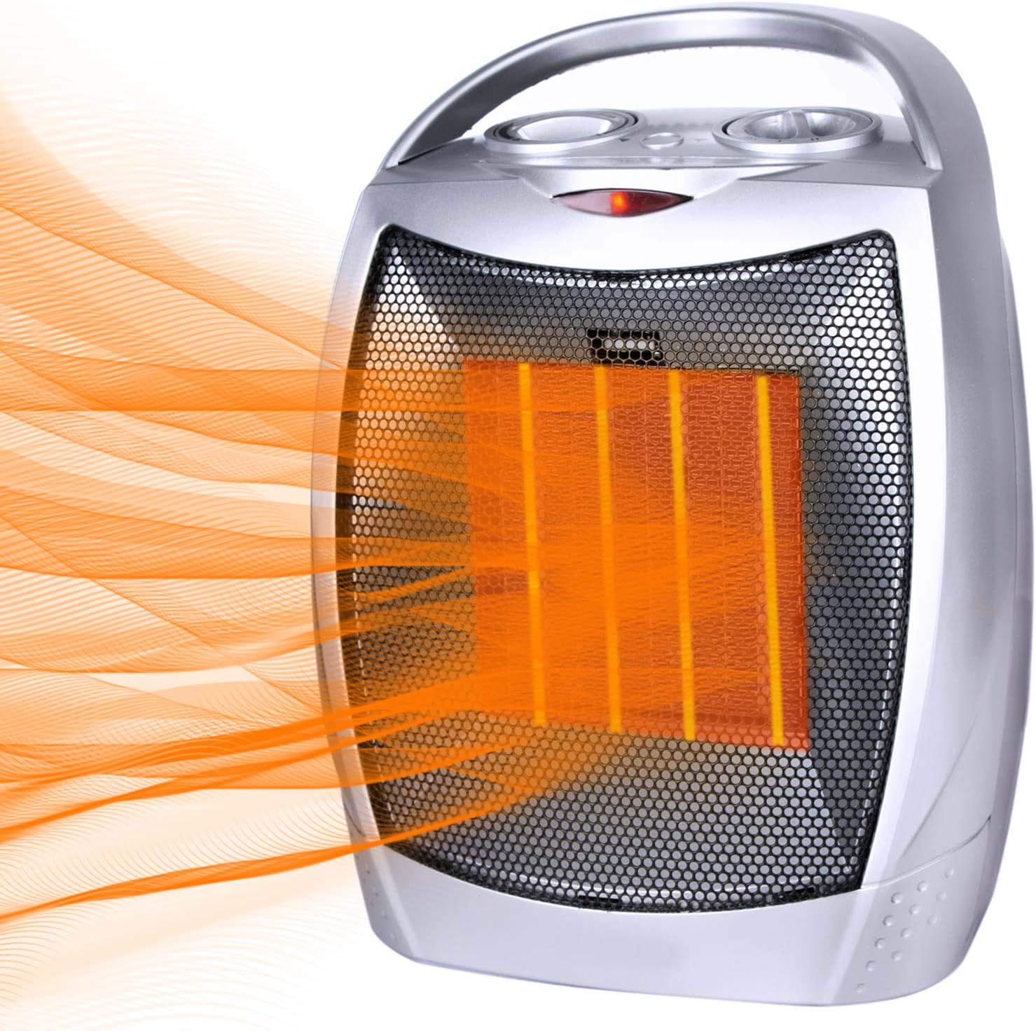 Moonflor 1500W Silver Radiant Space Heater