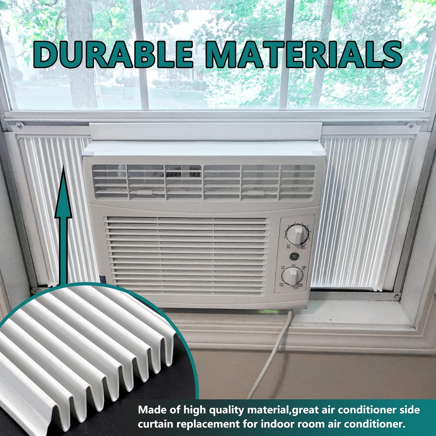 Daisypower Window AC Side Panels Curtain Kit with Frame
