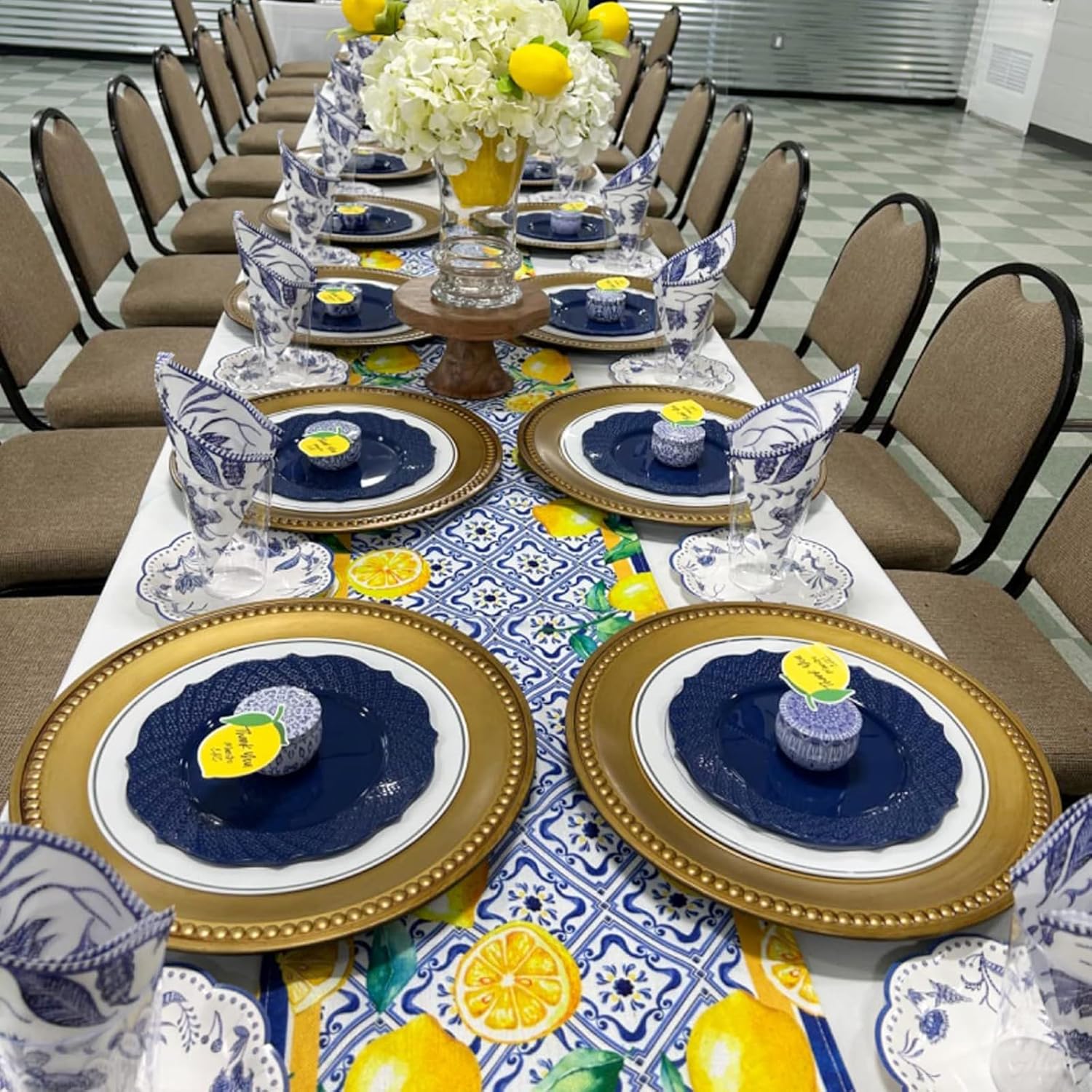 Yellow Lemon Placemat Waterproof Rectangular