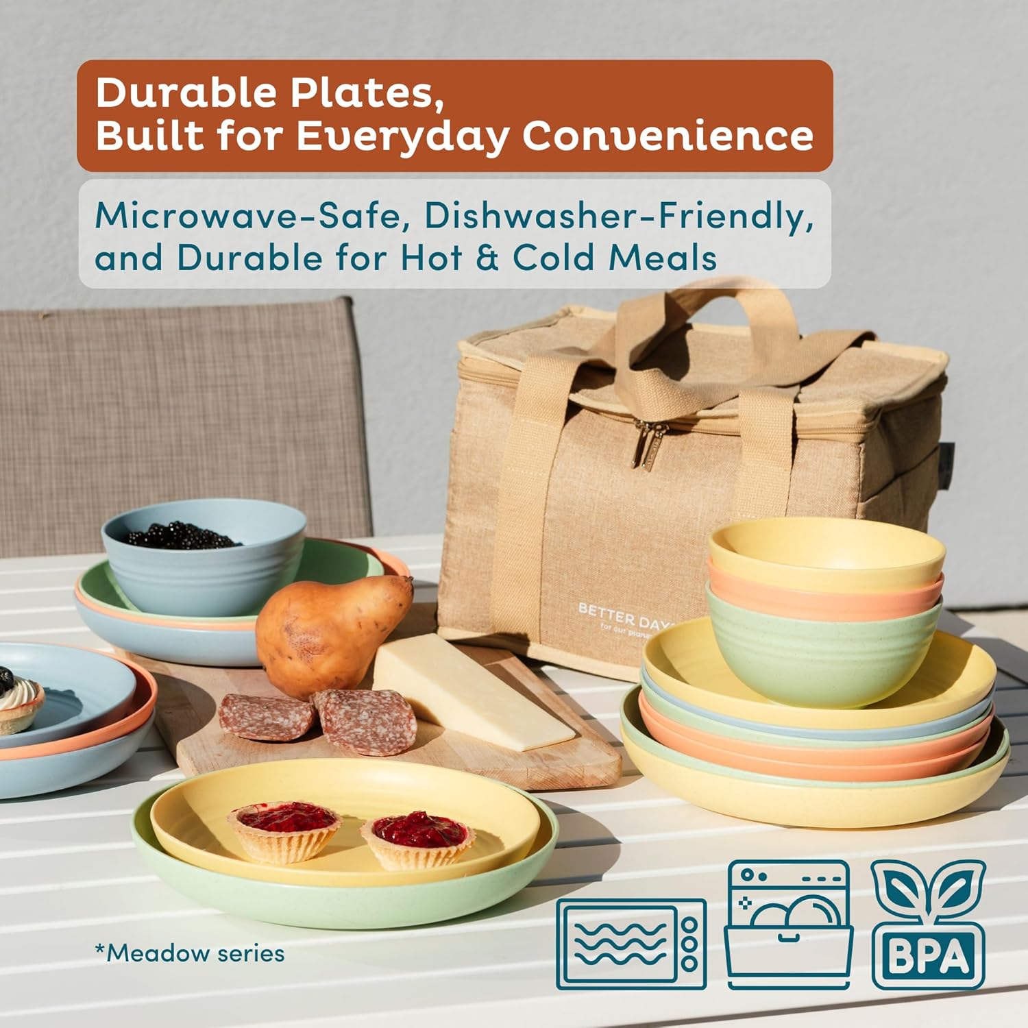 Nook Theory Reusable Wheat Straw Plates 8 Pcs Mellow 9