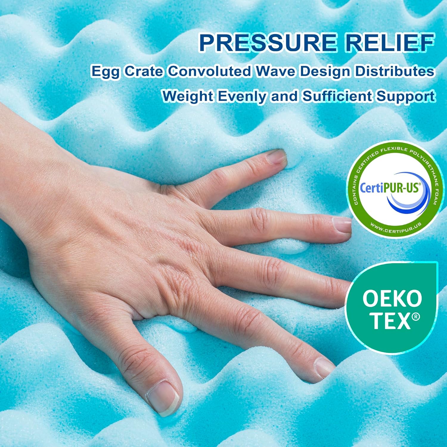 BreezeRest Cooling Gel Memory Foam Mattress Topper Twin XL