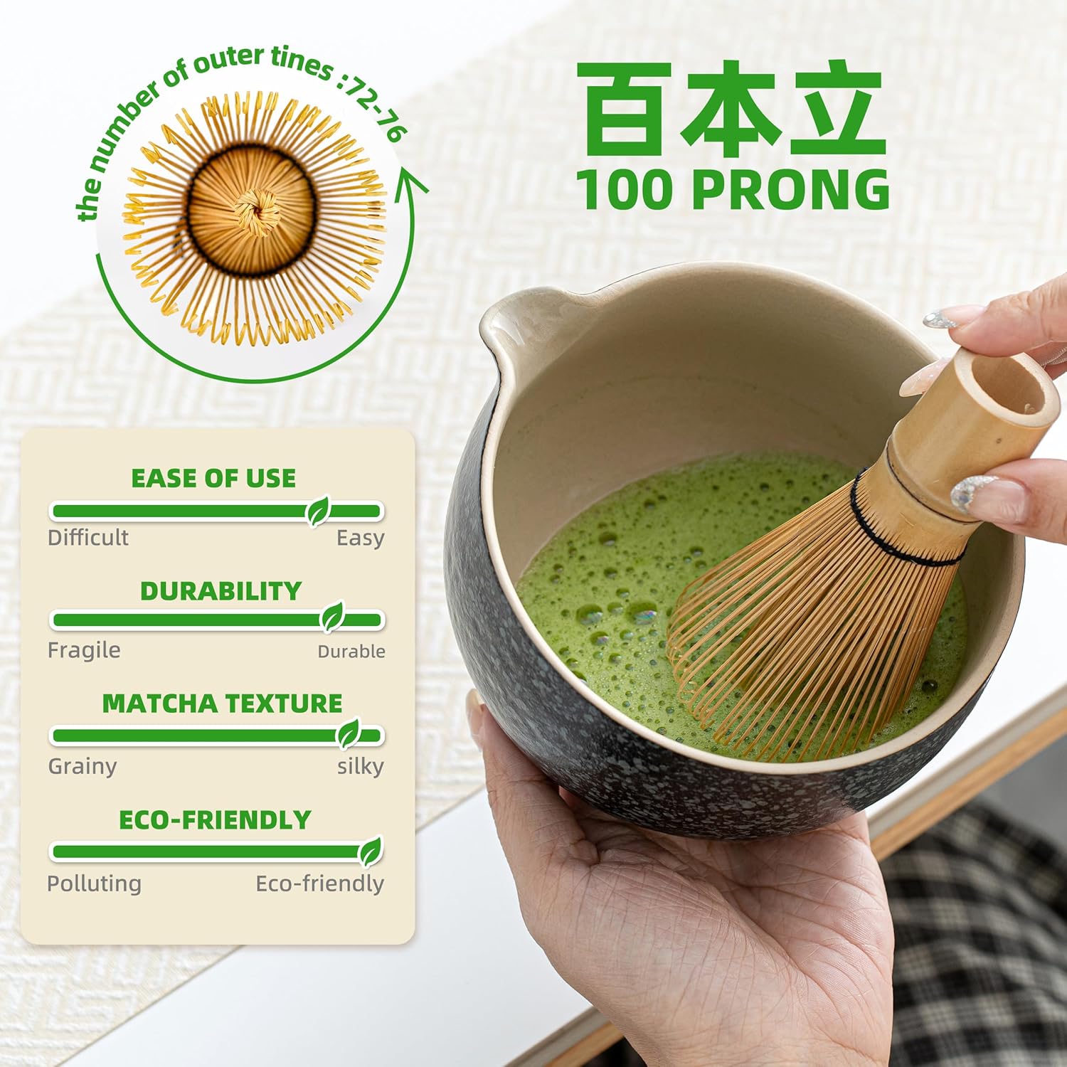 TEANAGOO 7-Piece Matcha Whisk Set for Ceremony