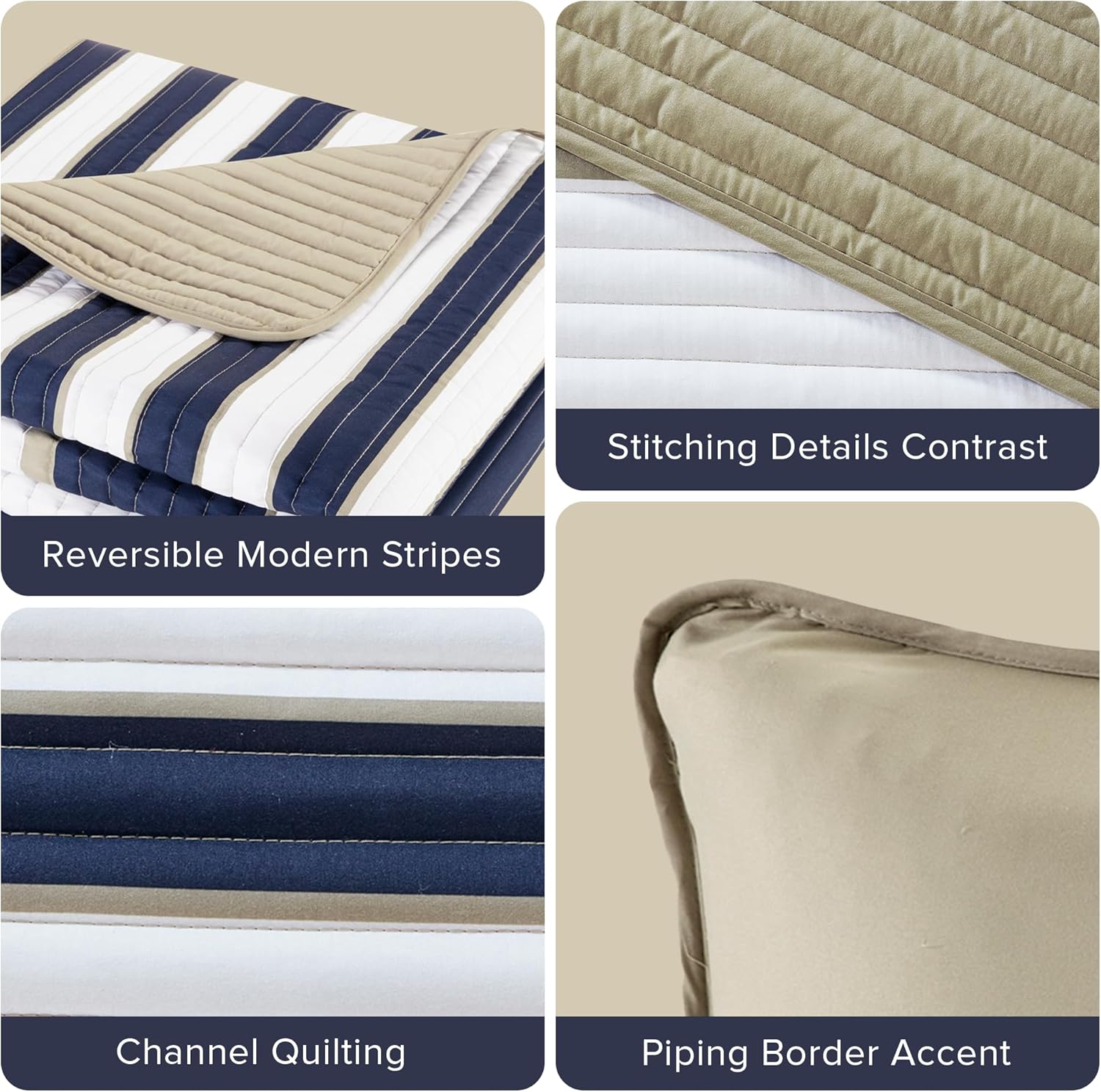 Comfort Spaces Quilt Set Twin Size 2 Piece