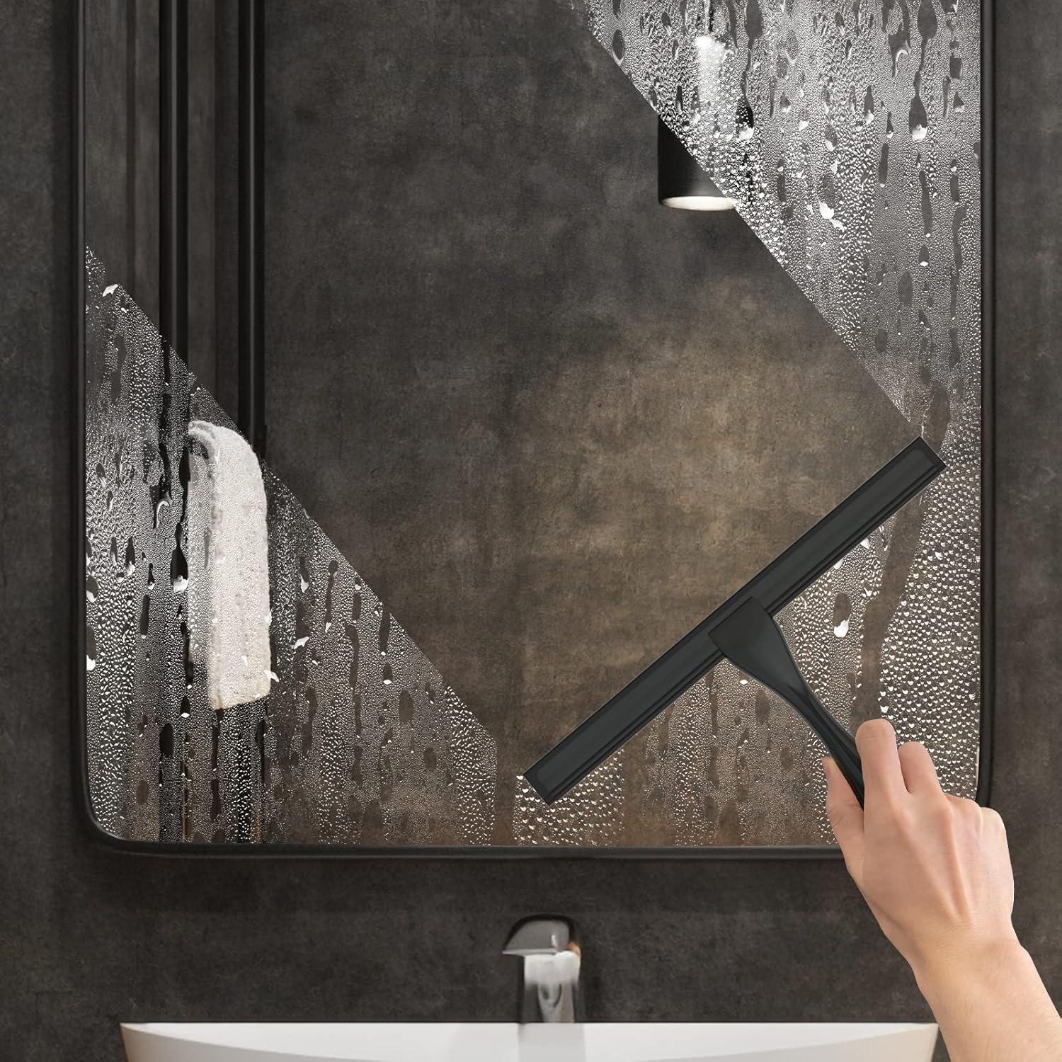 Docrok 10 Inch All-Purpose Stainless Steel Shower Squeegee