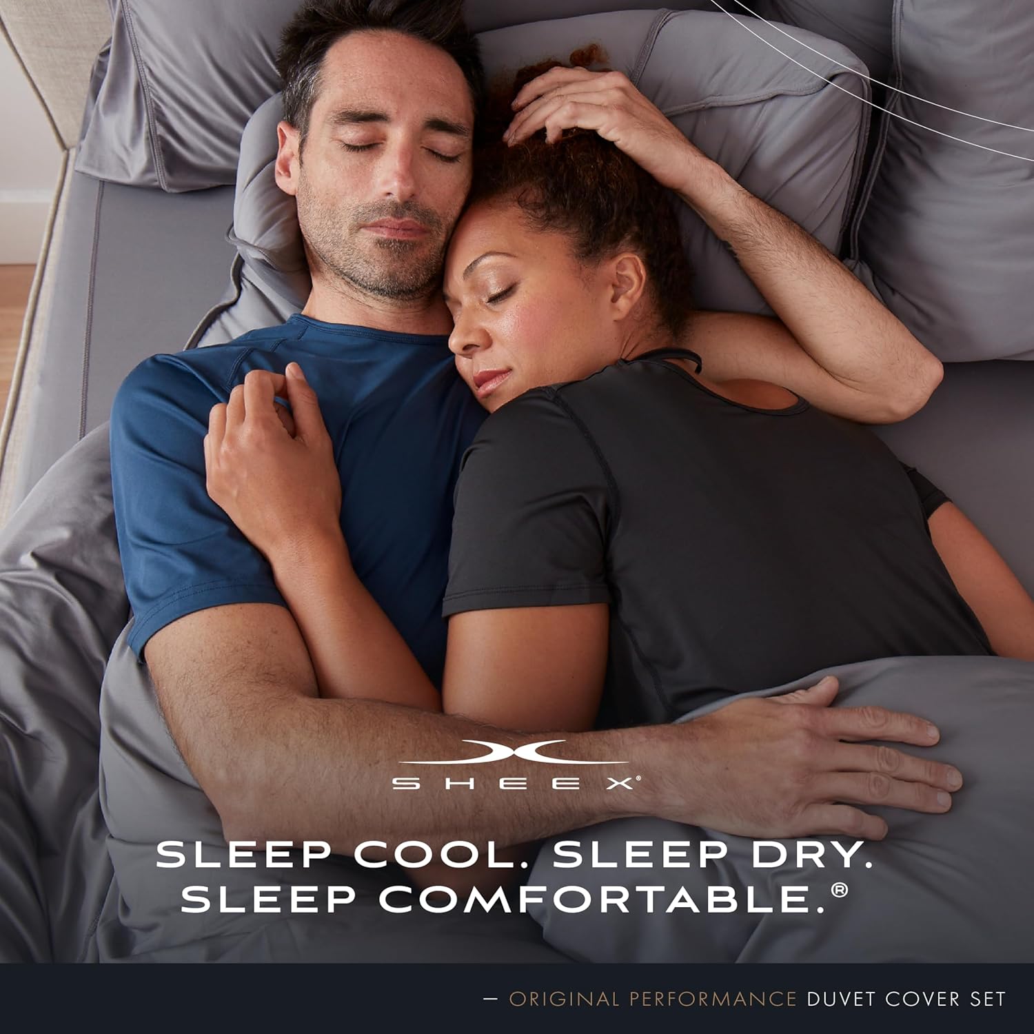 SHEEX Original Performance Cooling Duvet Cover Set Graphite