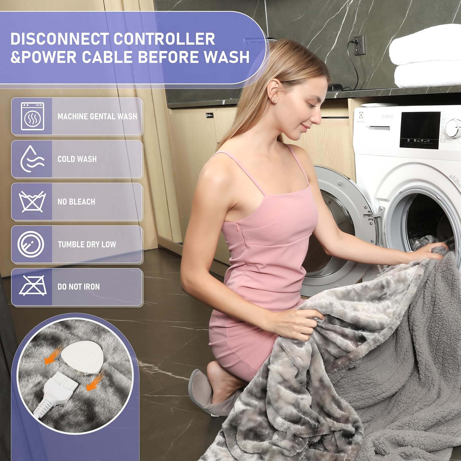 Cushious Electric Heated Blanket Throw 50x60