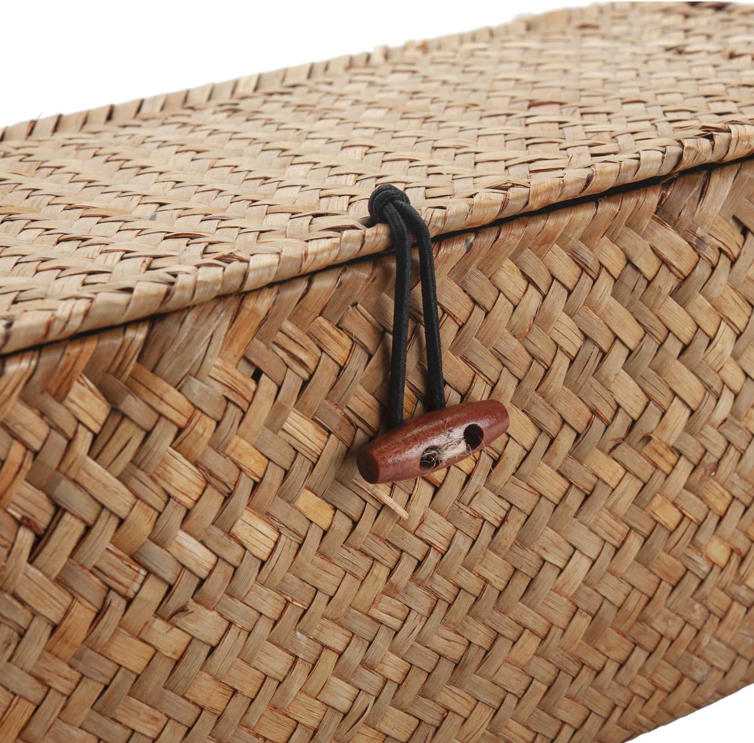 Seagrass StorageBasket with Lid and 3 Compartments