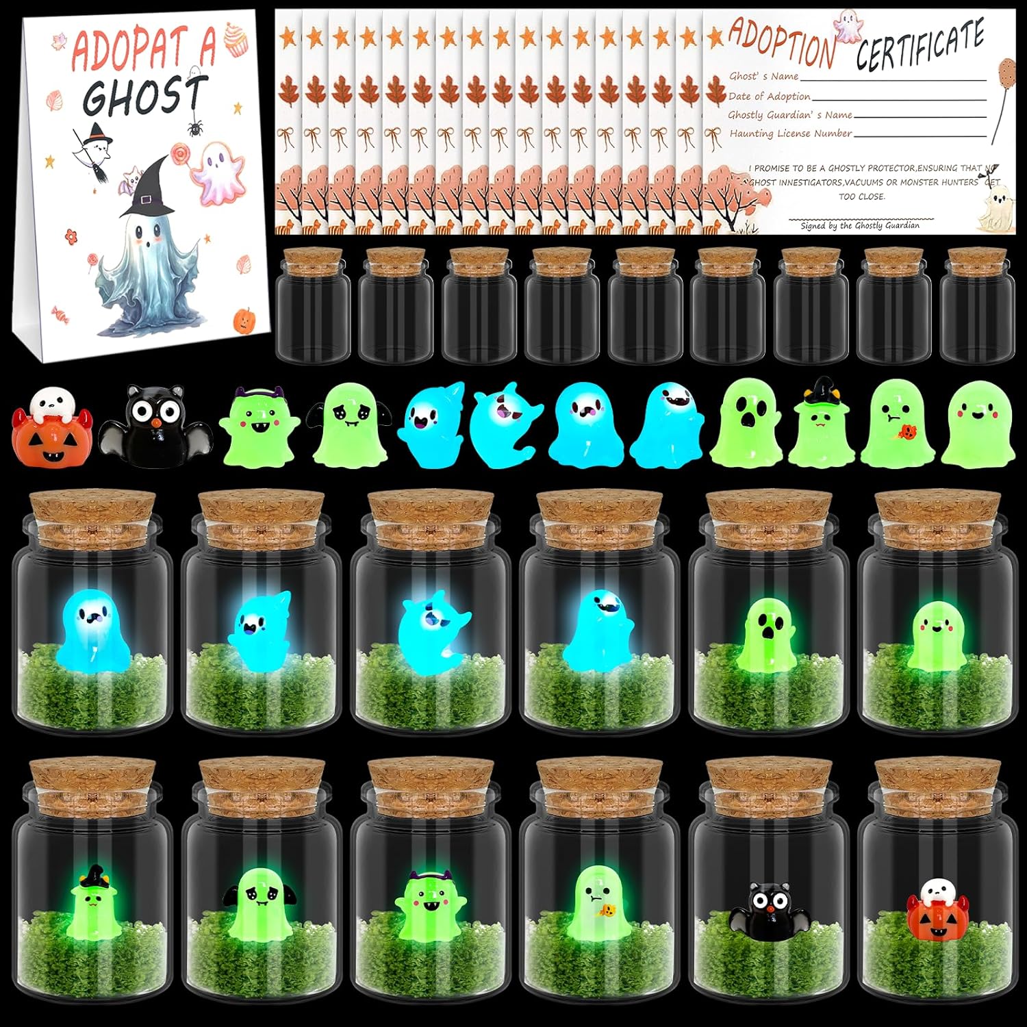 38 Pcs Adopt a Ghost Halloween Party Favors Decor