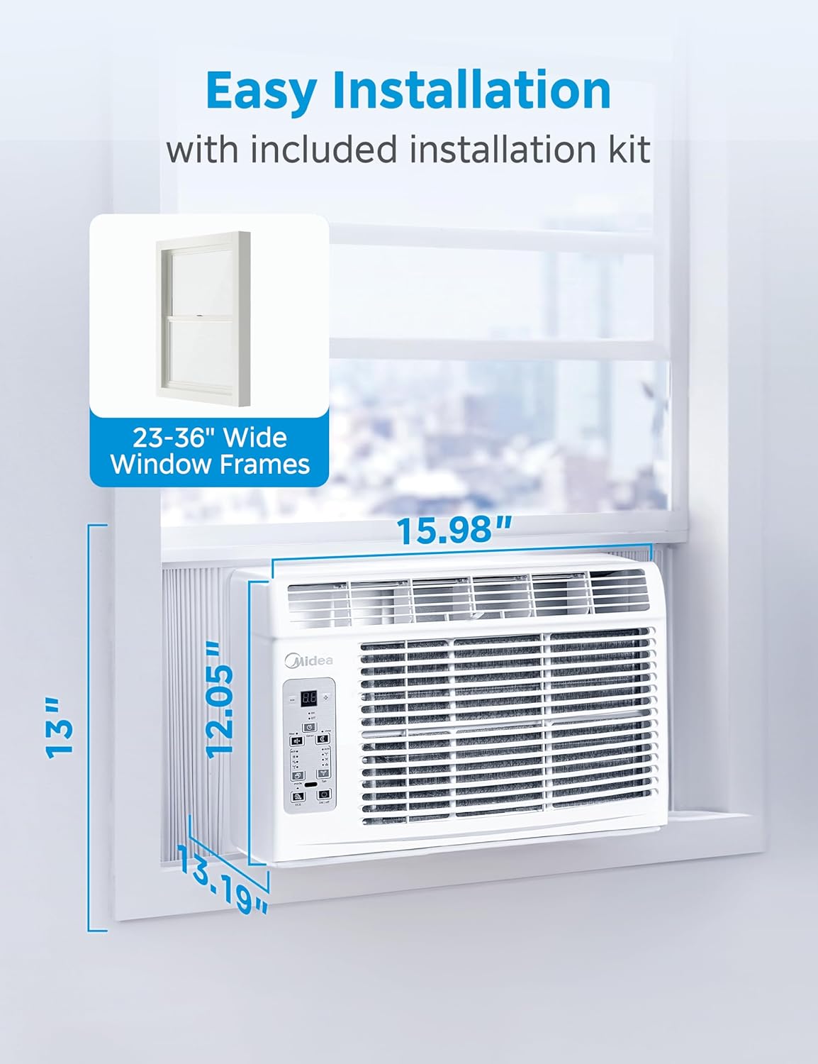 Midea 5000 BTU Window Air Conditioner for 150 Sq Ft Cooling