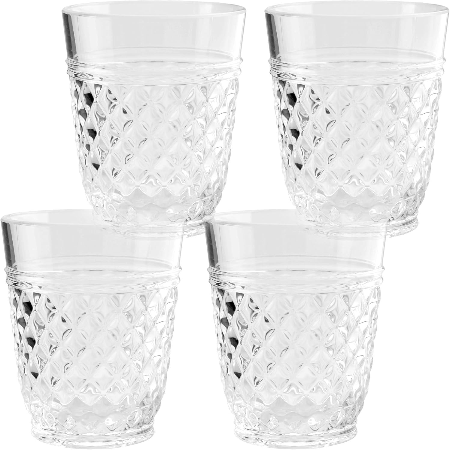 PG Drinkware Set 4 - 14oz Clear Acrylic Tumblers
