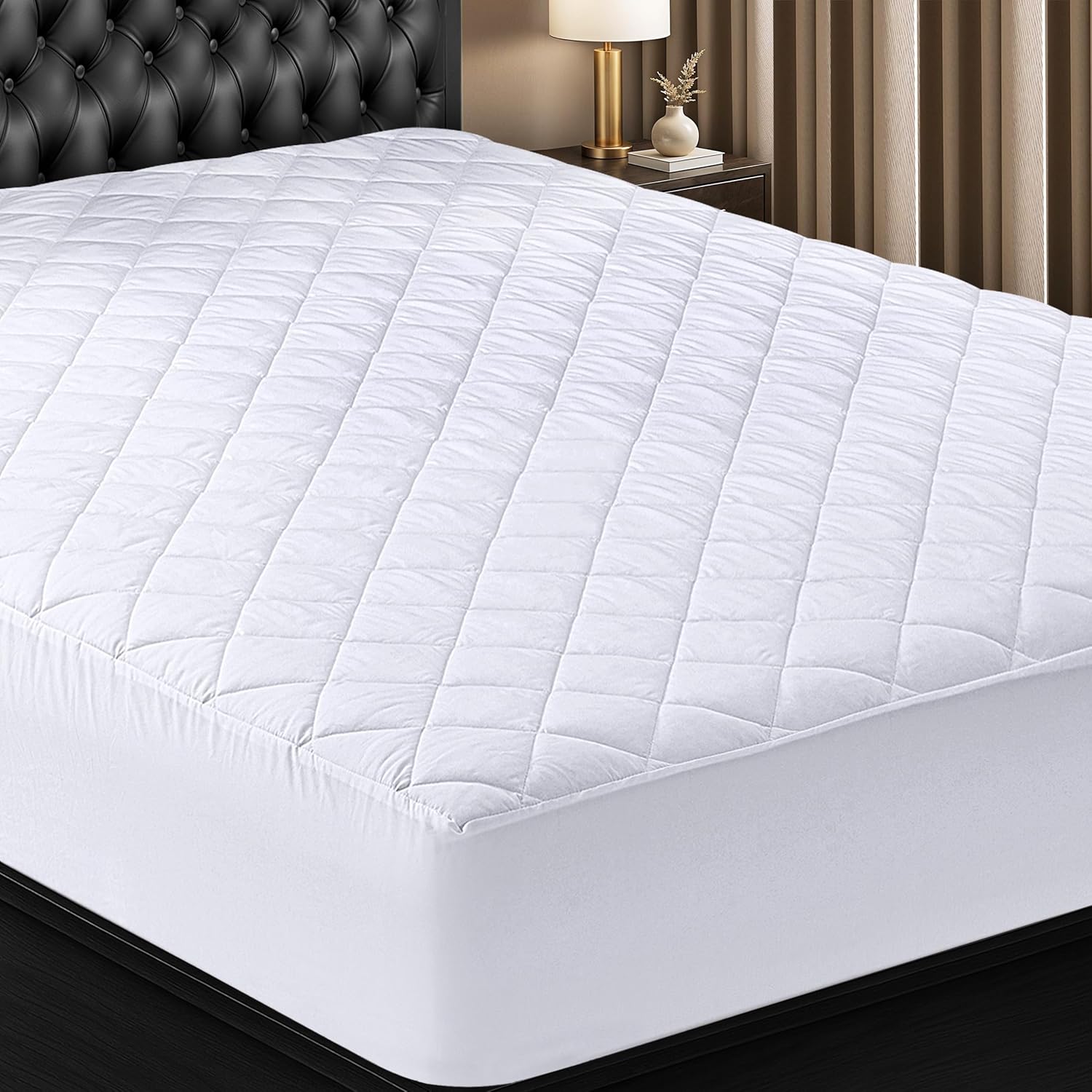 Utopia Bedding King Size Quilted Fitted Mattress Pad