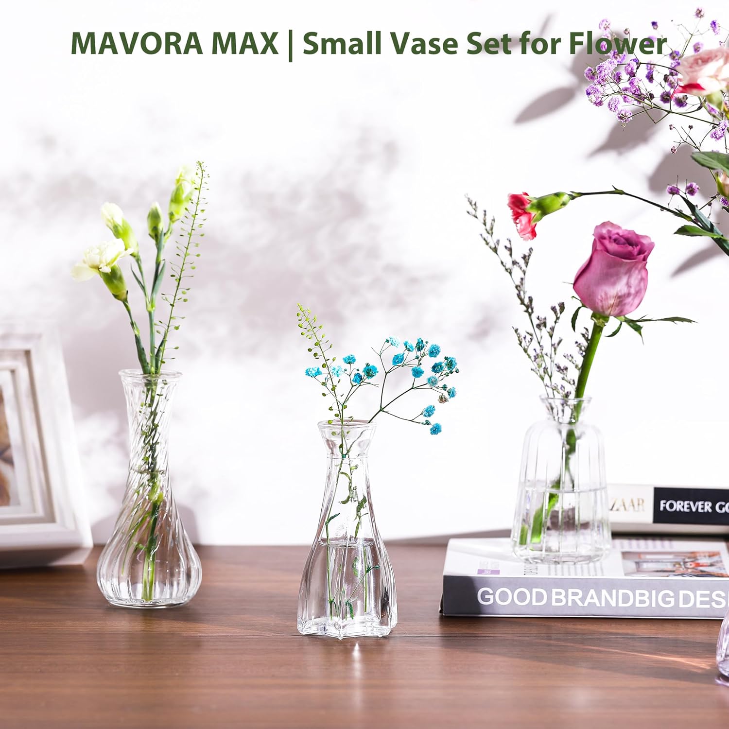 Mavora Max Clear Bud Vases 32-Pack Set