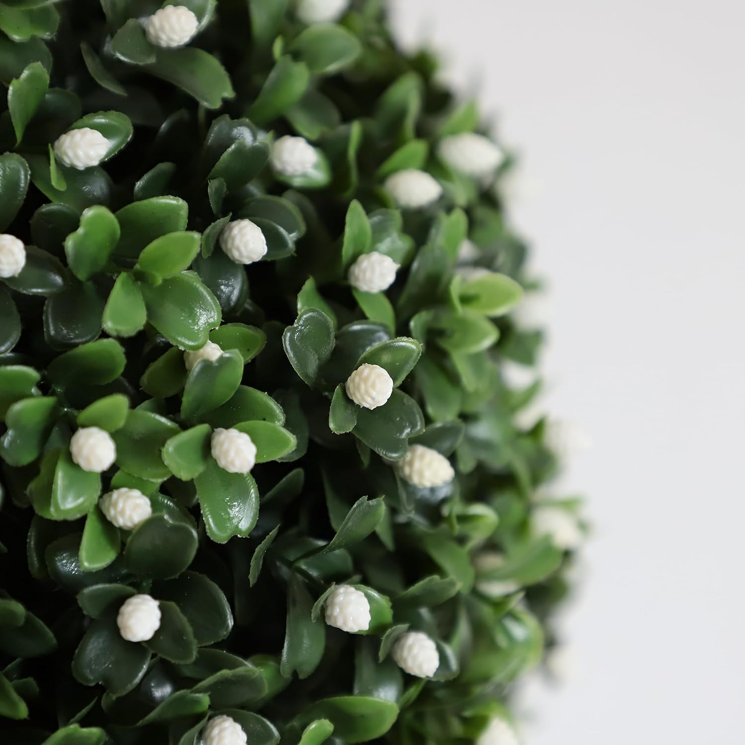 Momoplant 2 Pack 35 Inch Artificial Triple Topiary Ball White