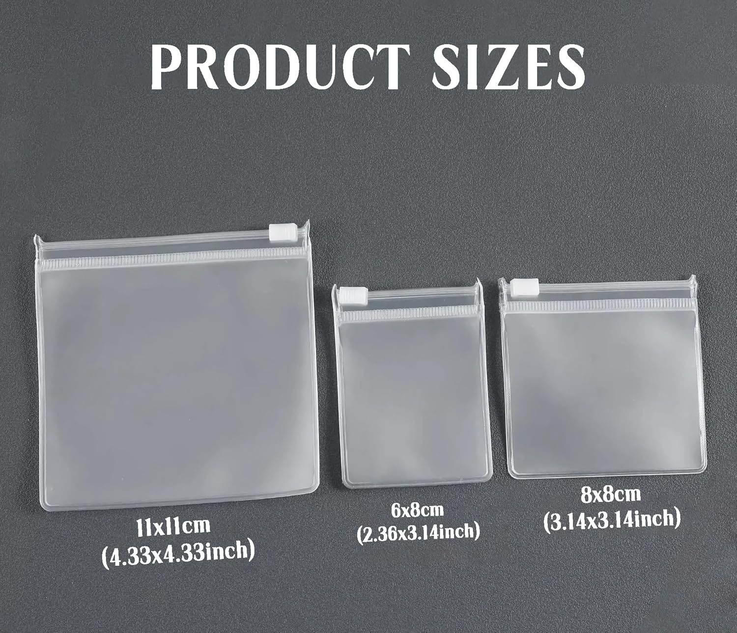 Custom Frosted Jewelry Zipper Bags with Logo