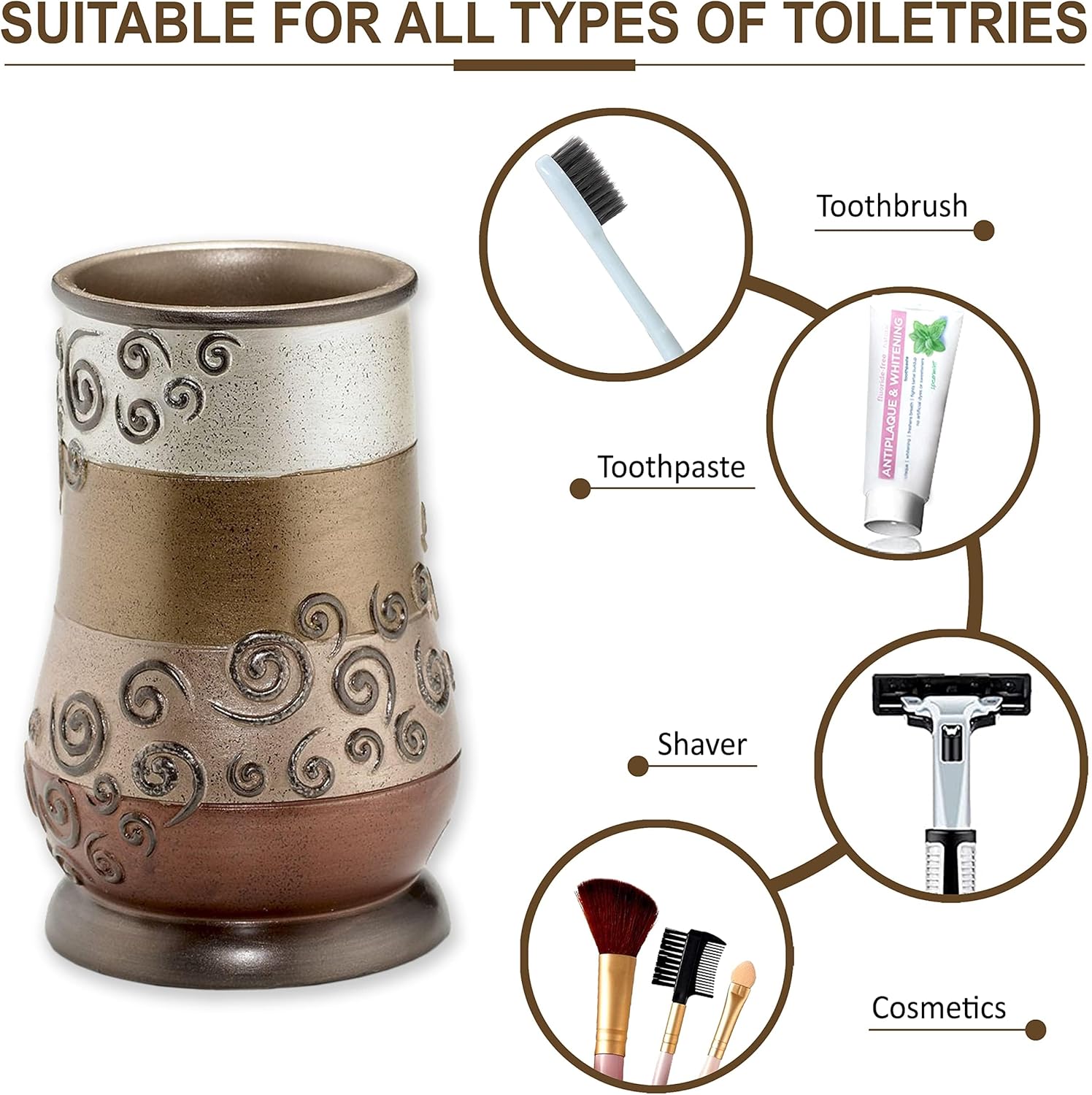 Popular Bath Tumbler Miramar Collection Multicolor