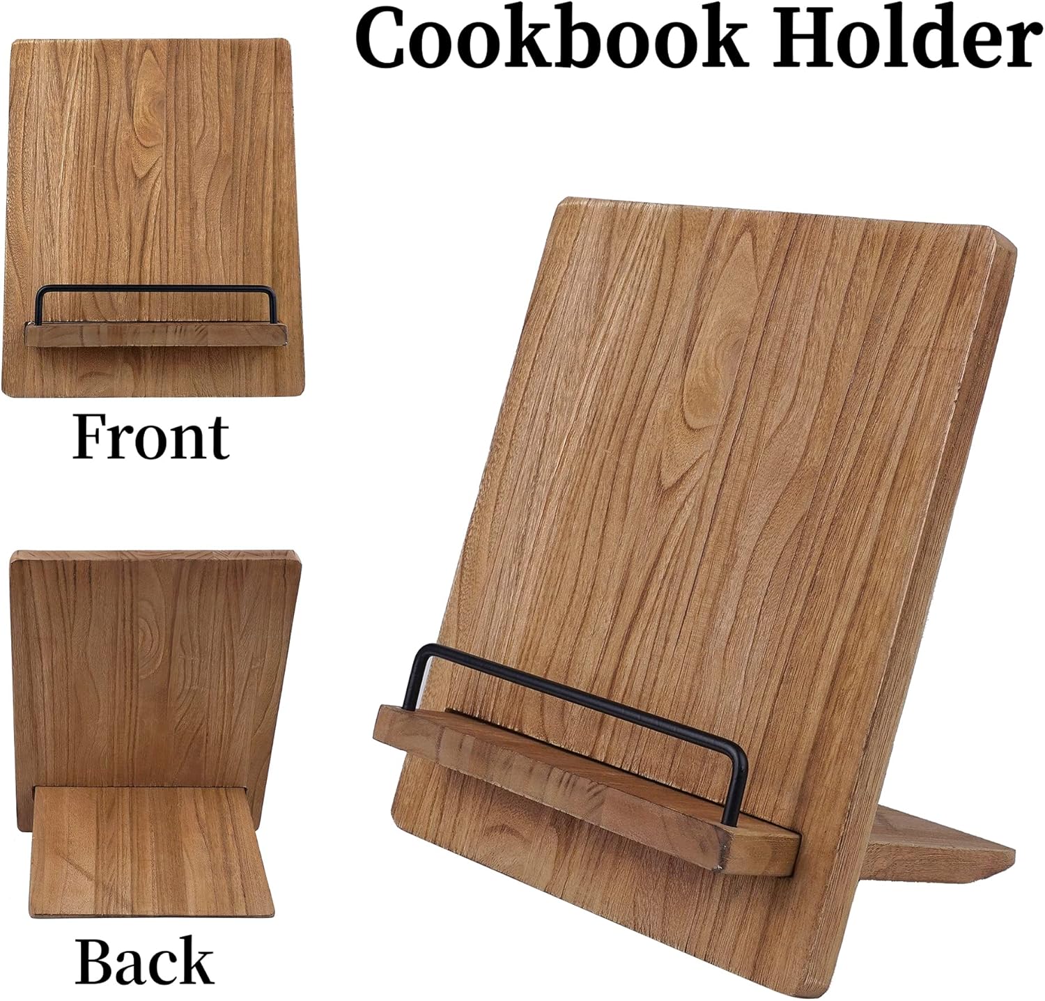 Wood Cookbook Stand for Kitchen Use