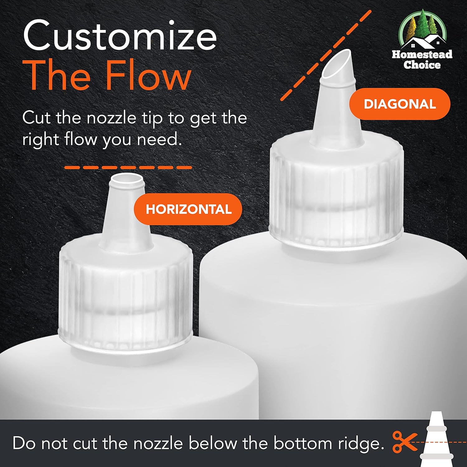 Homestead Choice 7 Pack BPA Free Condiment Squeeze Bottles