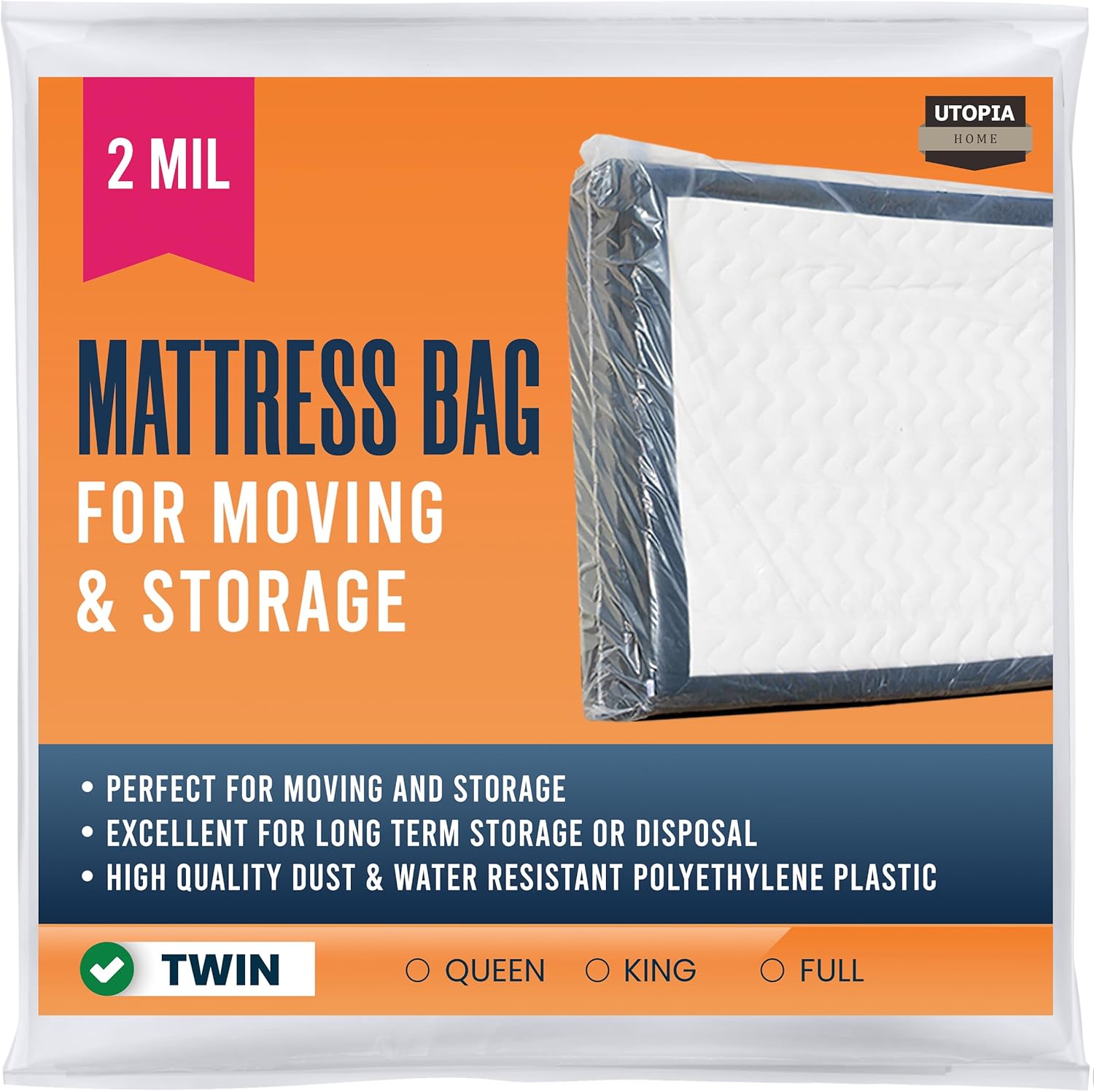 Utopia Home Mattress Bag for Twin Size Mattress Protection