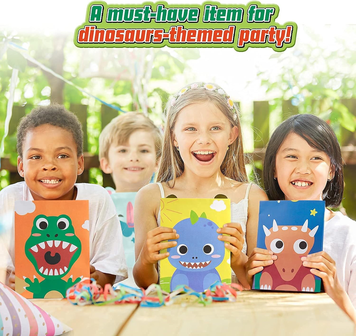 Mocoosy 24Pcs Dinosaur Party Favor Bags for Kids