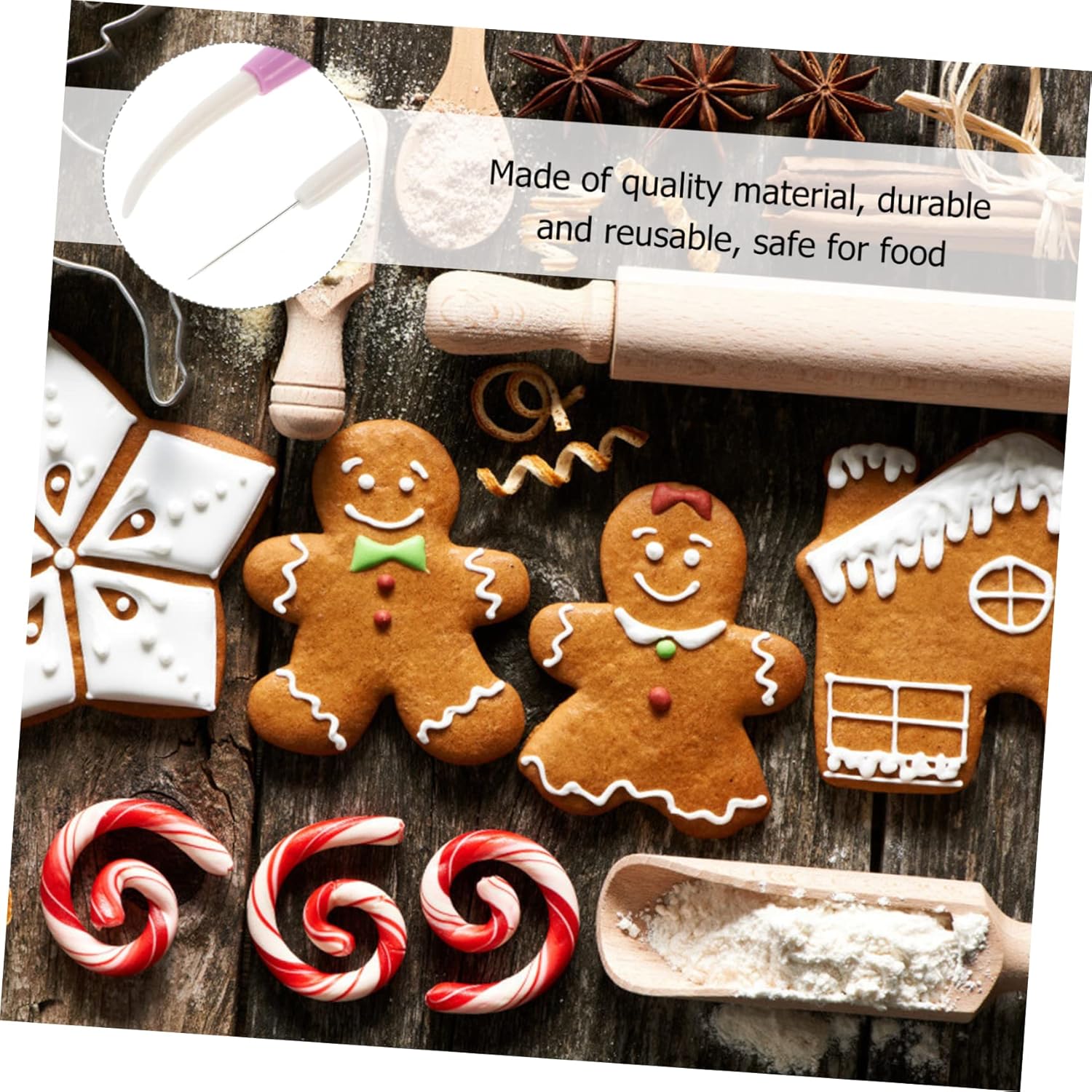 6 Pcs Baking Icing Needle Cookie Cutter Kit