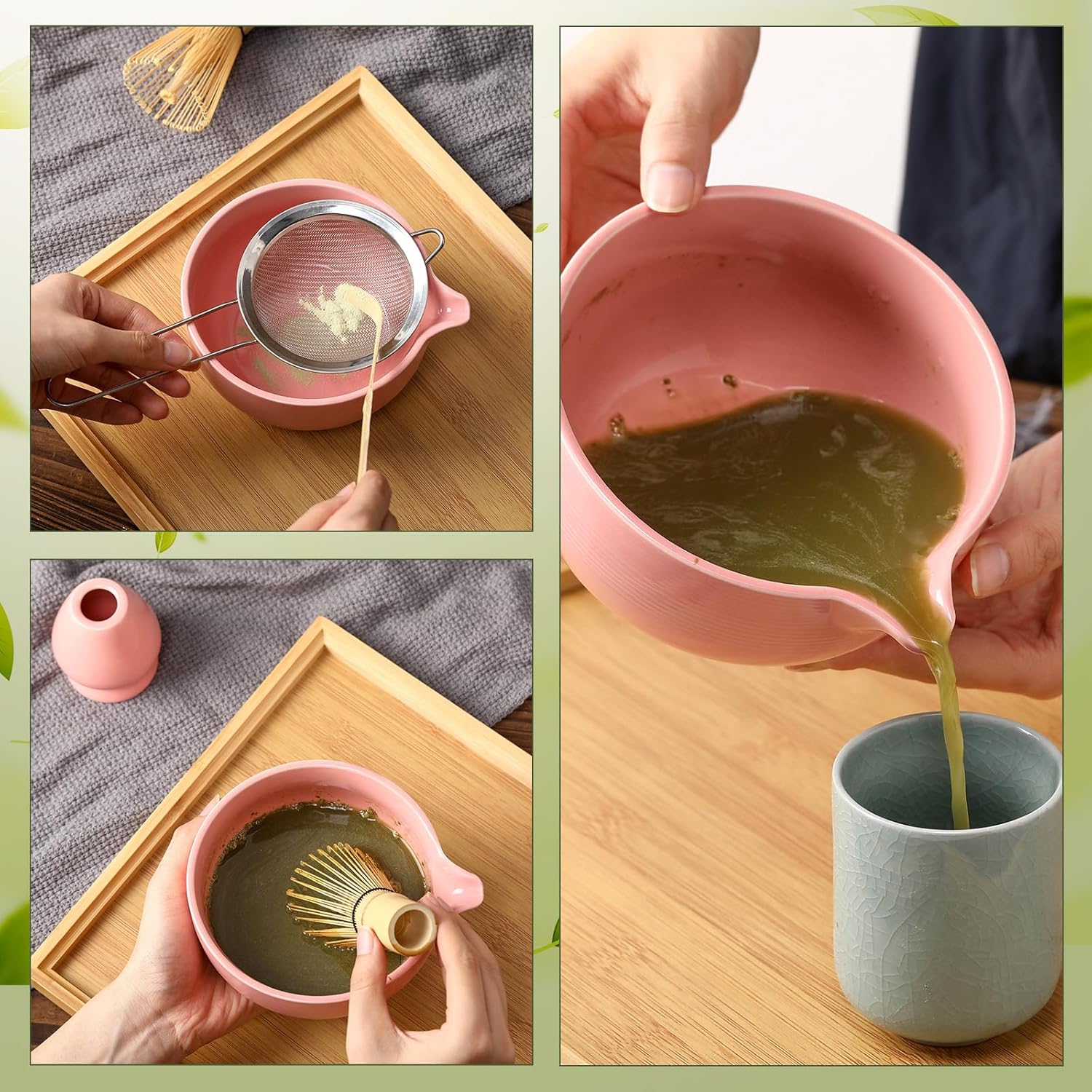 Patelai 2 Set Matcha Bowl and Whisk Holder