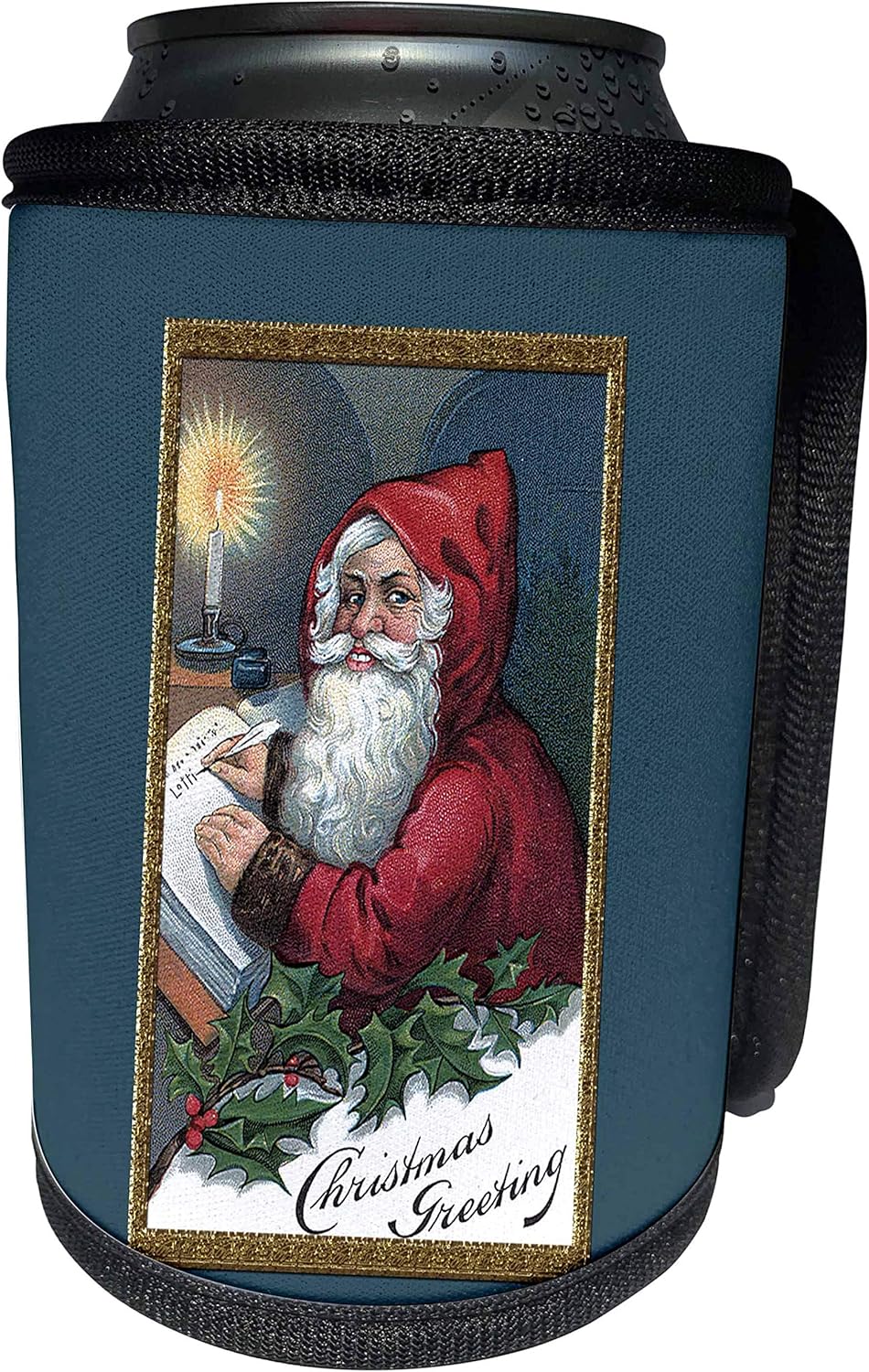 Can Cooler Bottle Wrap - Vintage Christmas Design