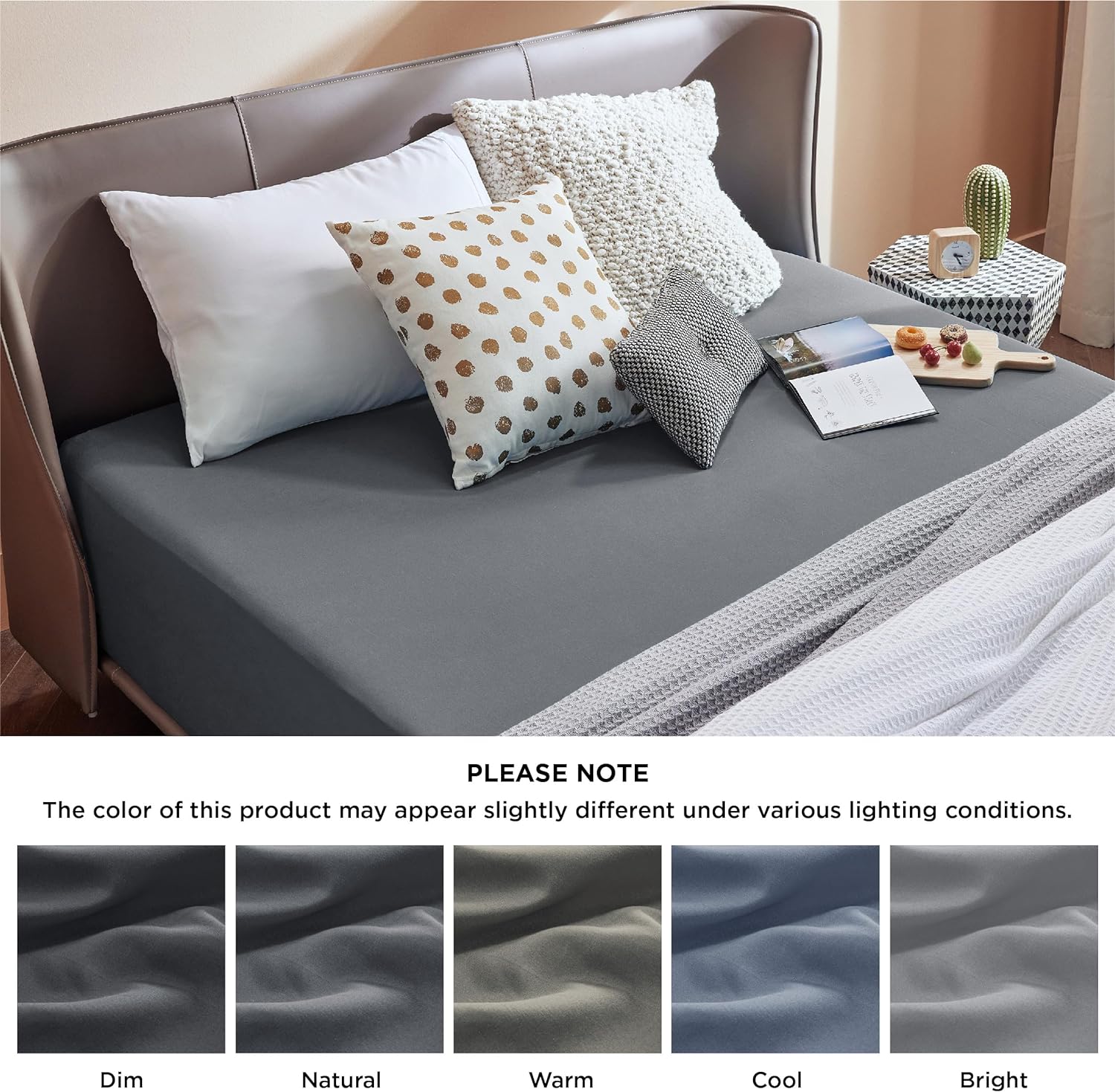 Bedsure Queen Fitted Sheet - Ultra Soft Microfiber Deep Pocket Fade Resistant