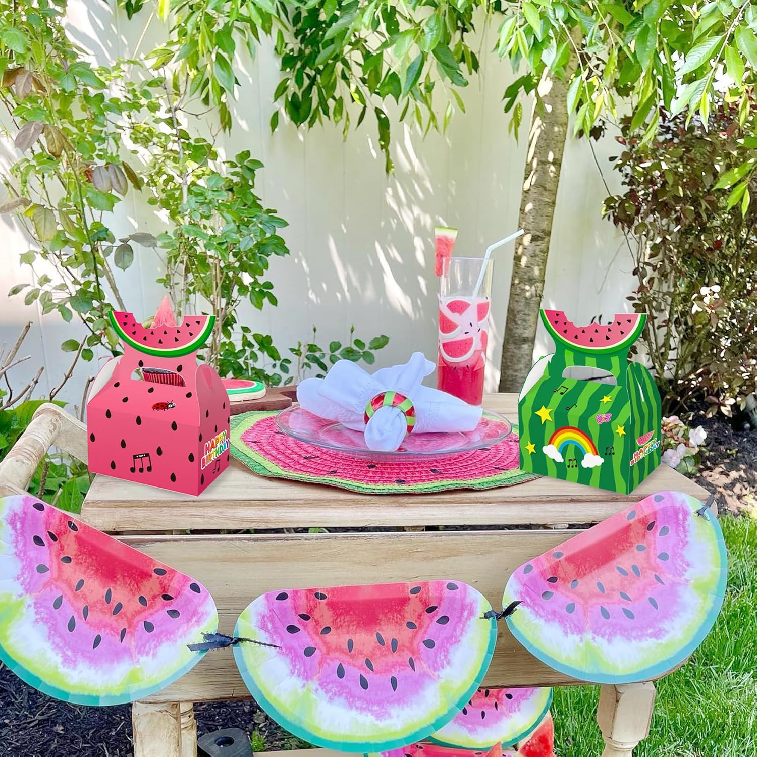 Cartoon Melon Party Goodie Bags 16 Pcs for Kids