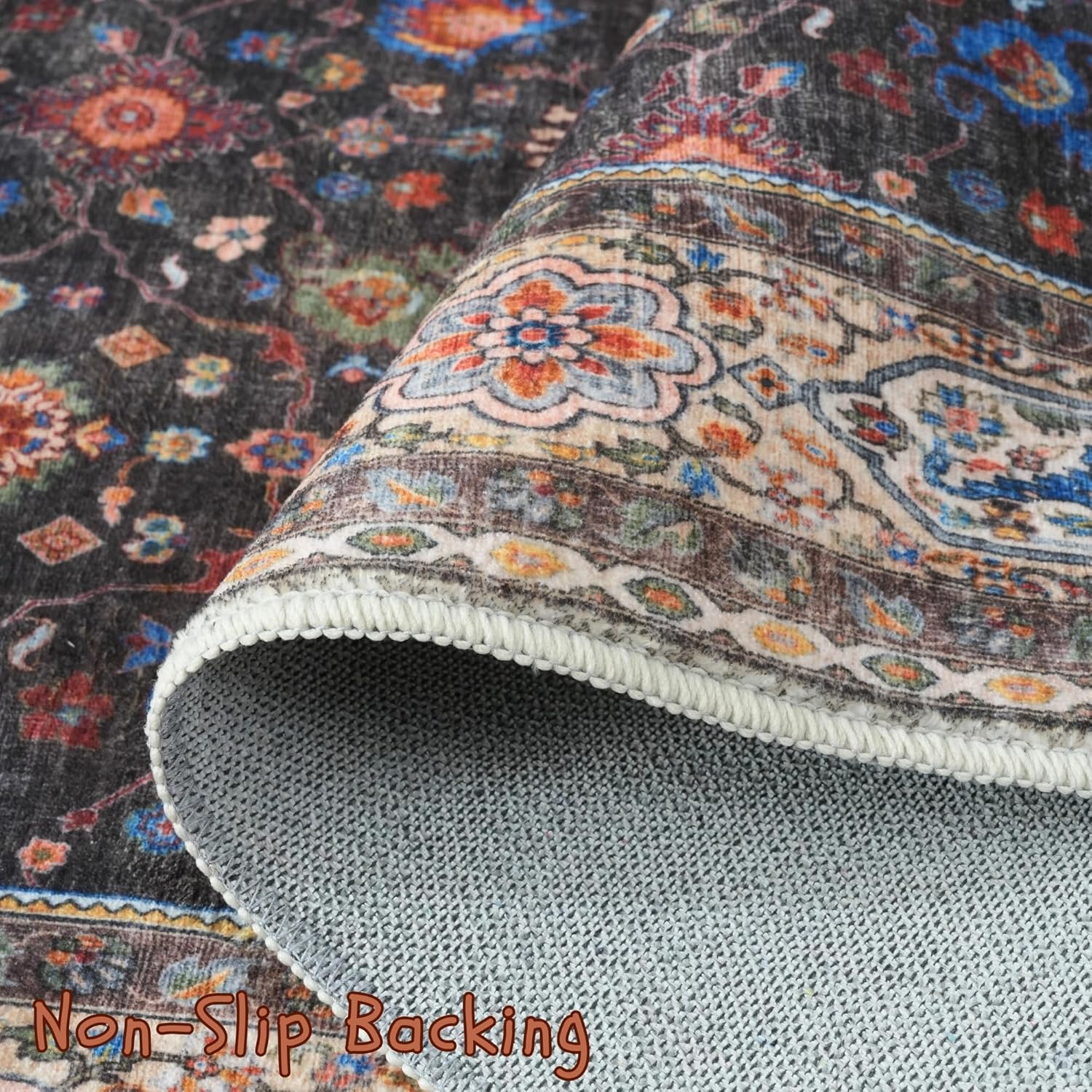Dark Espresso Runner Rug for Hallway Kitchen Non Slip 26x8