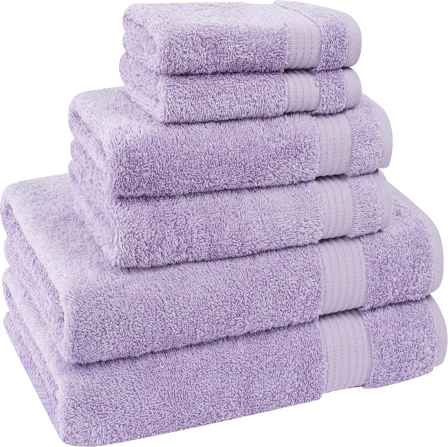 Cotton Paradise 6 Piece Lilac Towel Set