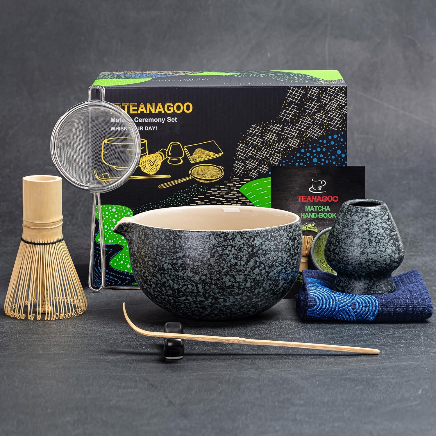 TEANAGOO 7-Piece Matcha Whisk Set for Ceremony