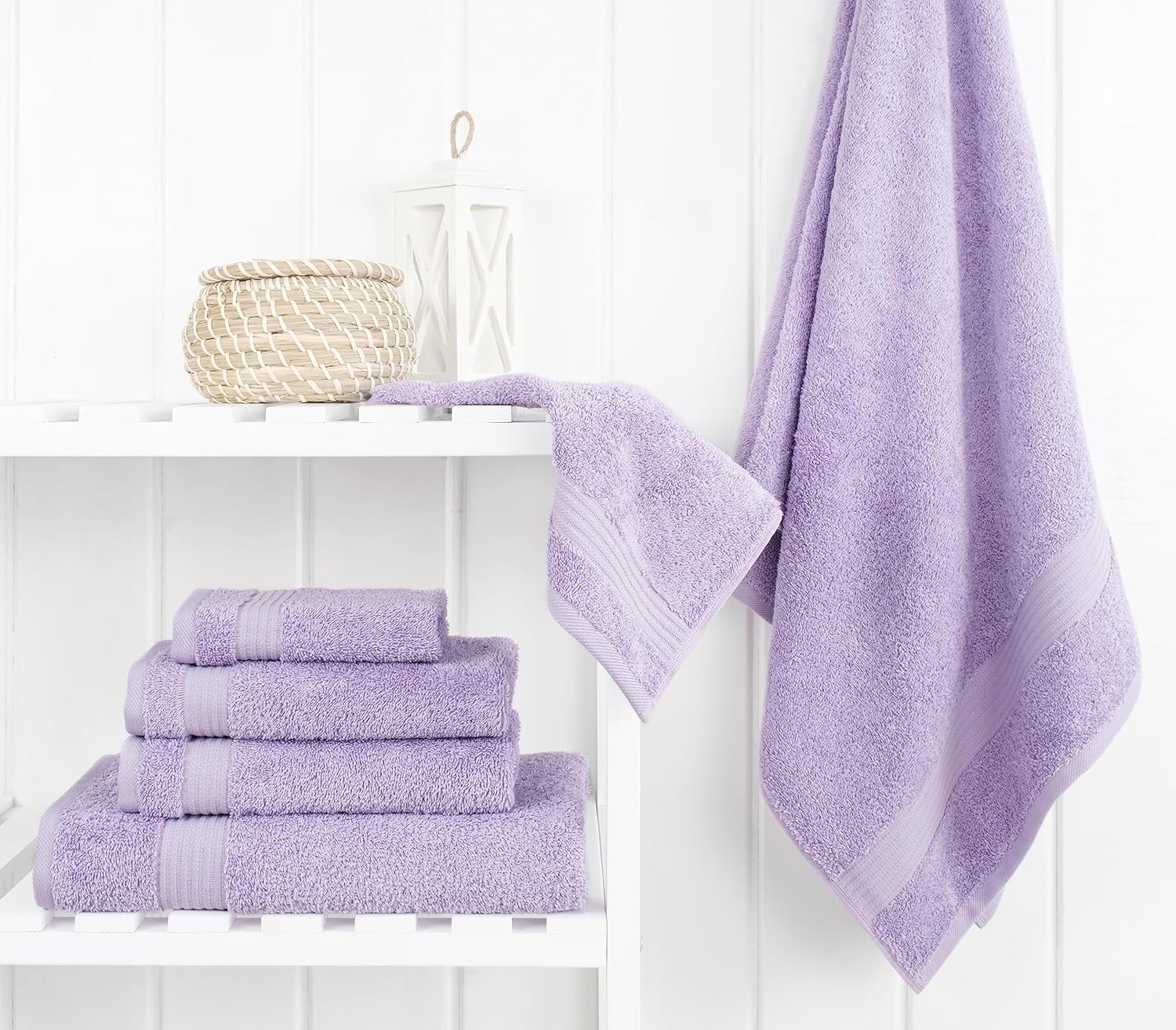 Cotton Paradise 6 Piece Lilac Towel Set