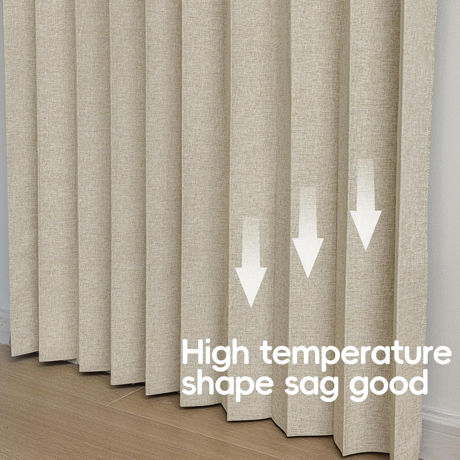 Jilron Blackout Fabric Door Curtain with Magnetic Closure