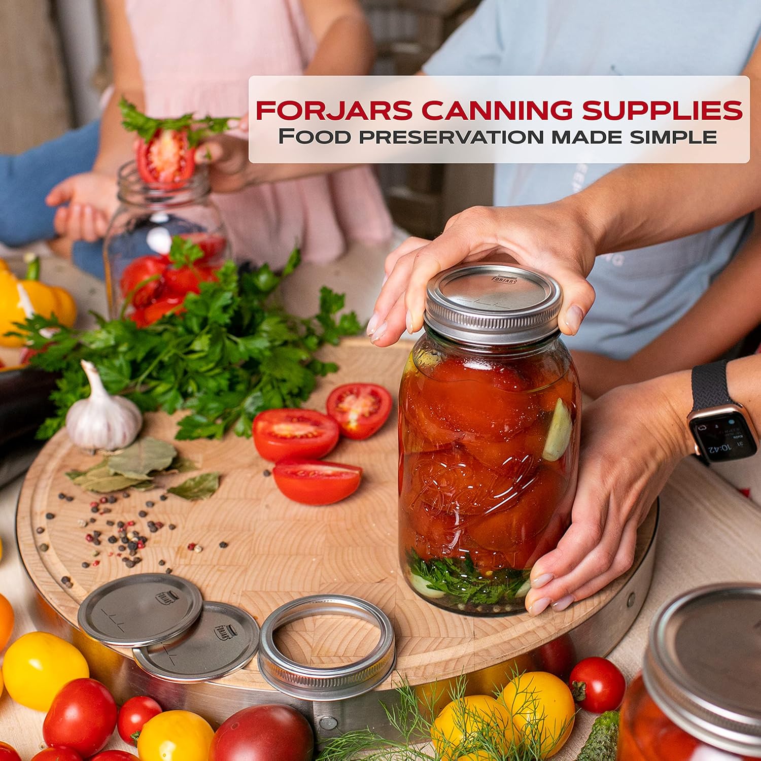 FORJARS Canning Lids and Rings 24Pcs Set