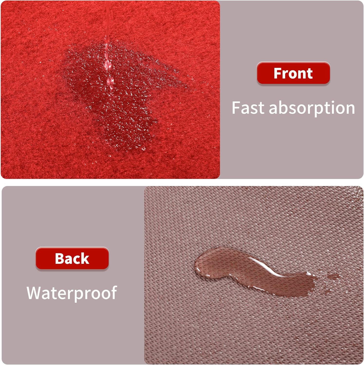 HOMBYS Extra Thick Red Carpet Runner 3x10 ft
