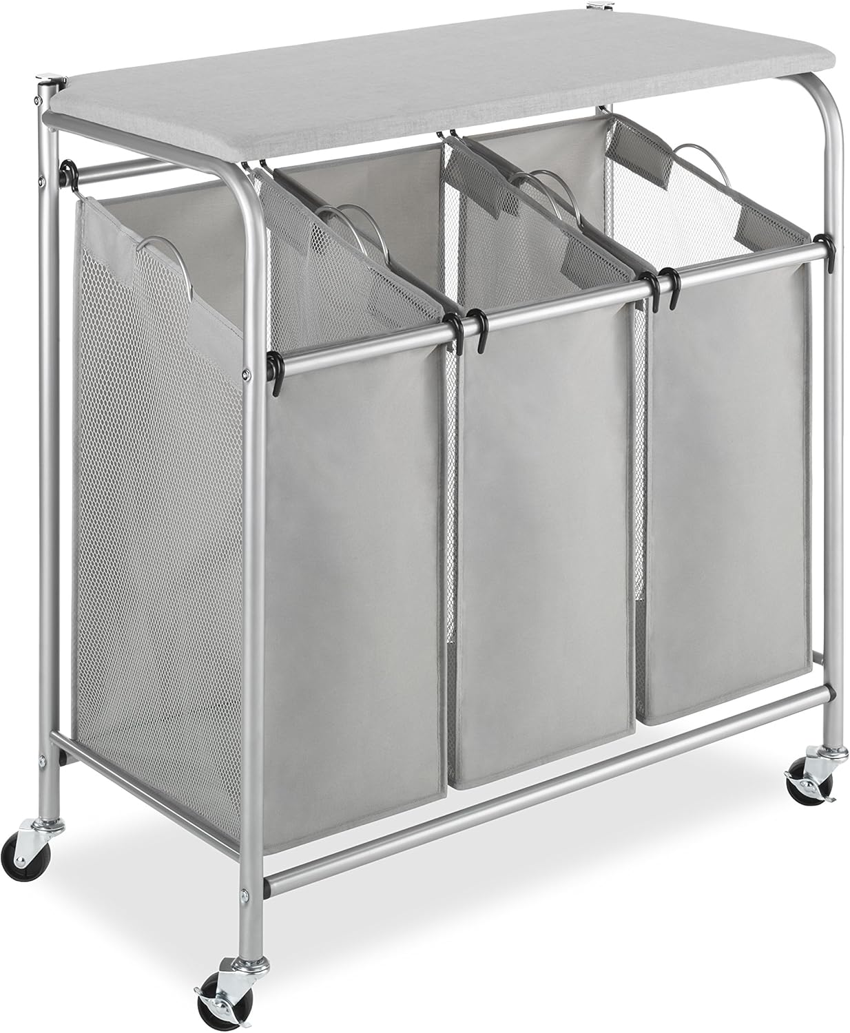 Whitmor 3 Section Laundry Sorter with Folding Station